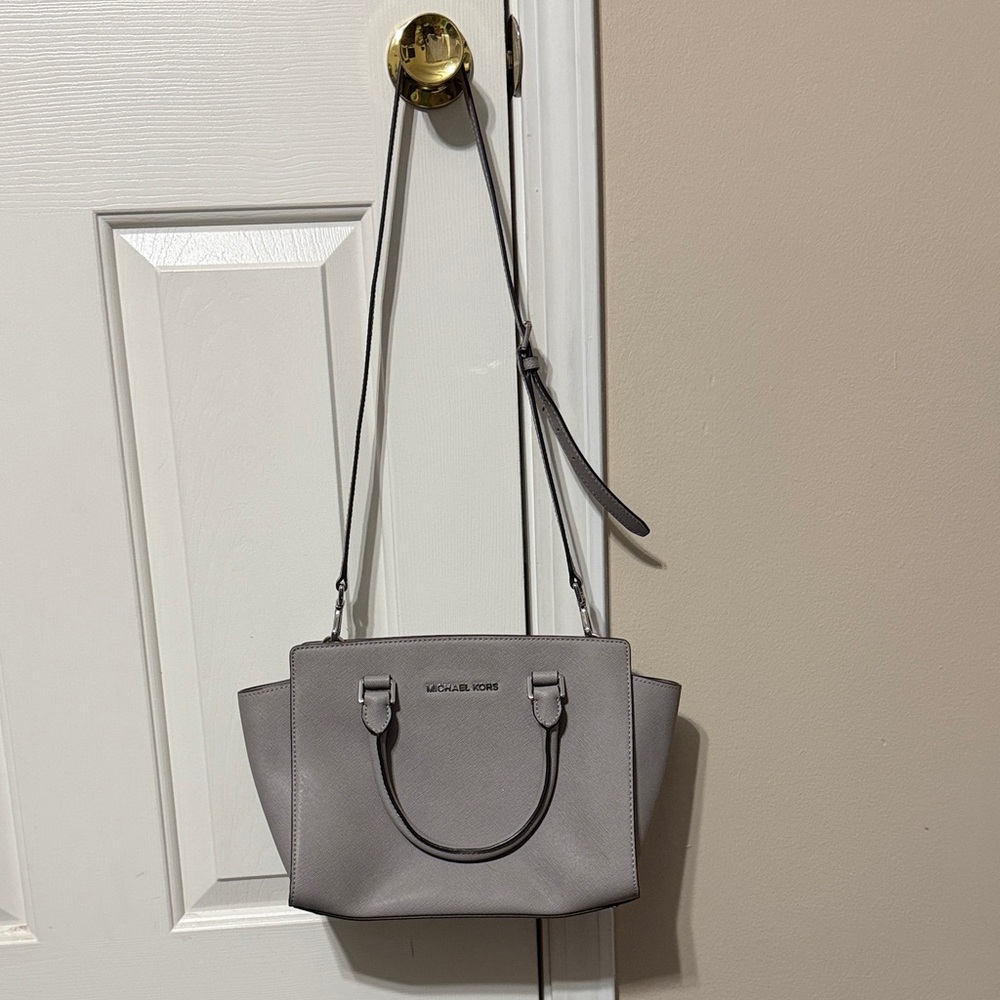 Michael Kors Elegant Gray Satchel